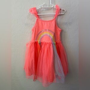 Cat & Jack Pink Rainbow Tulle Dress